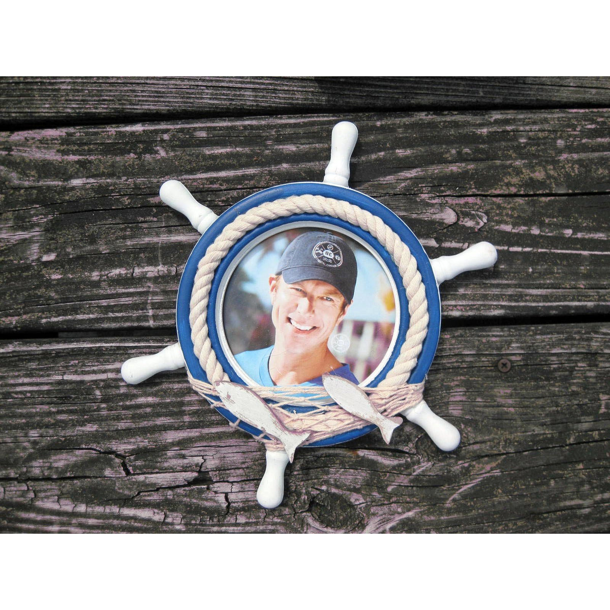 Nautical Ship Wheel Picture Frame - Chesapeake Bay Goods