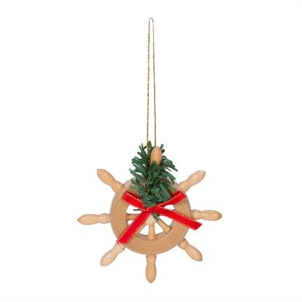 Ship Wheel Christmas Ornament