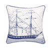 Ship With Ropes White Cotton Pillow - Chesapeake Bay Goods