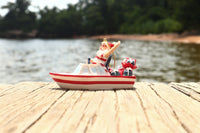 Nautical Santa Speedboat Ornament