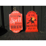 Witch Wood Halloween Decor Hanger Set of 4 - Chesapeake Bay Goods