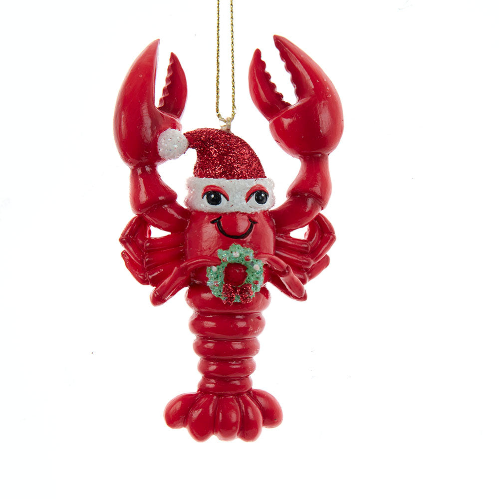 Under The Sea Lobster With Santa Hat Ornament