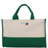 Green Colorblock Rectangular Canvas Carry Tote - Chesapeake Bay Goods