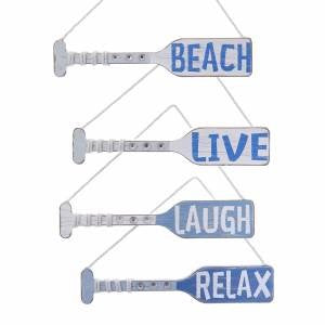 Nautical Wooden Oar Ornaments - Set of 4 - Chesapeake Bay Goods