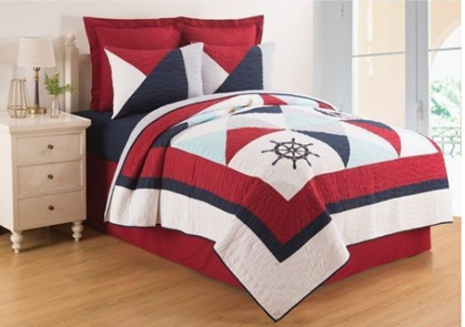 Waterbourne Nautical Quilt Set by C&F Home