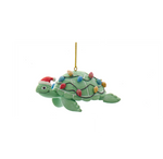 Whimsical Green Sea Turtle Christmas Ornament