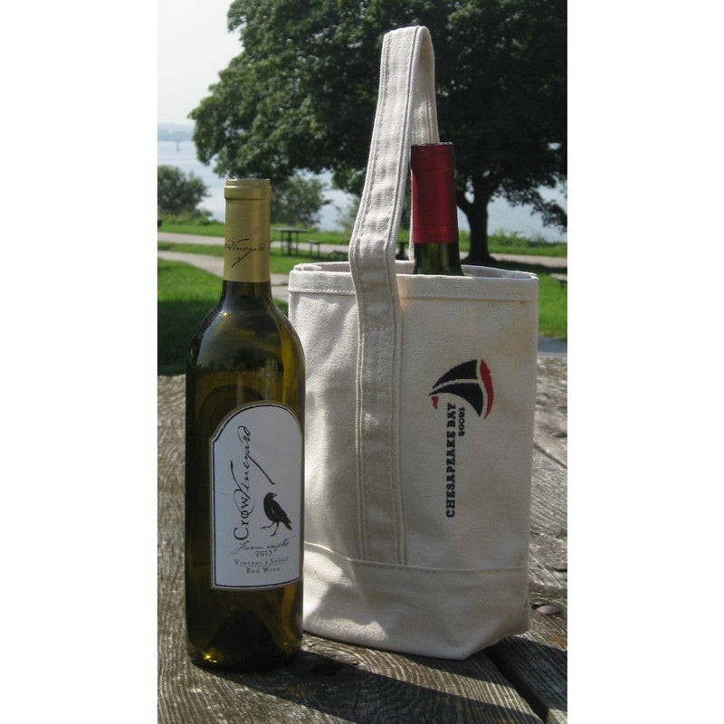 Canvas Wine Tote - Chesapeake Bay Goods